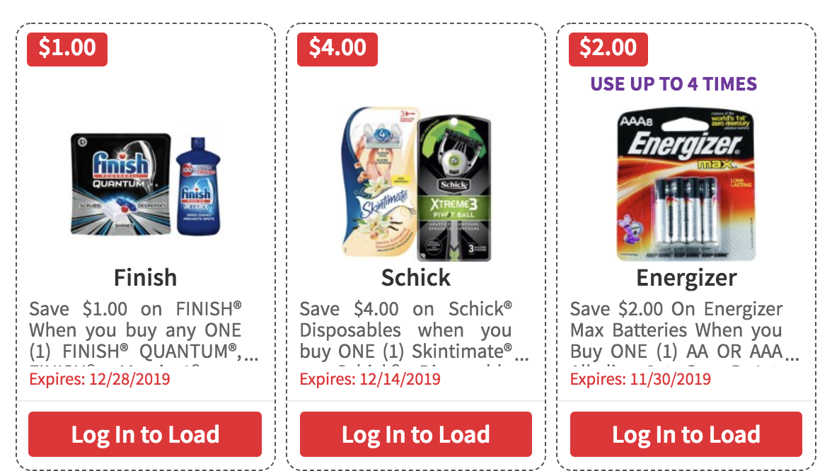 Over $91 in New ShopRite eCoupons – Save on Schick, Finish, Energizer ...