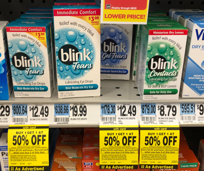 Save 75 on Blink Eye Drops for Contacts at Rite Aid Living Rich With