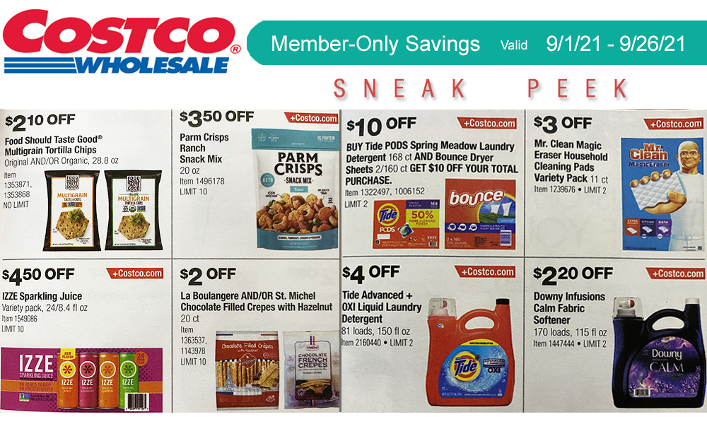 Costco Sneak Peek Members Only Savings 9/1 9/26/21 Living Rich