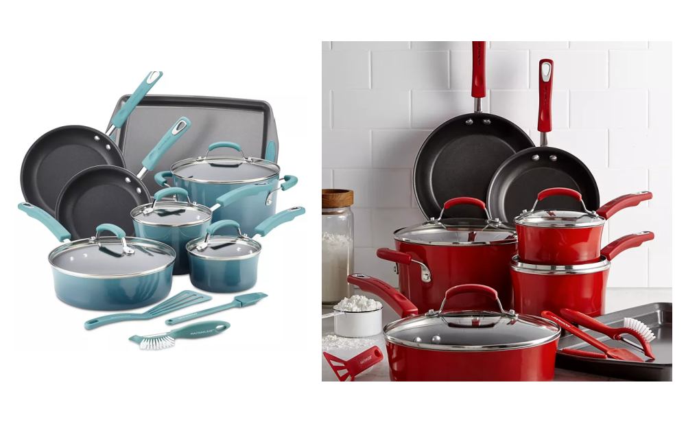 Rachael Ray Nonstick 19-Pc. Cookware Set - Macy's