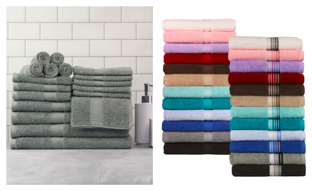 mainstays 4 pc bath towel sets