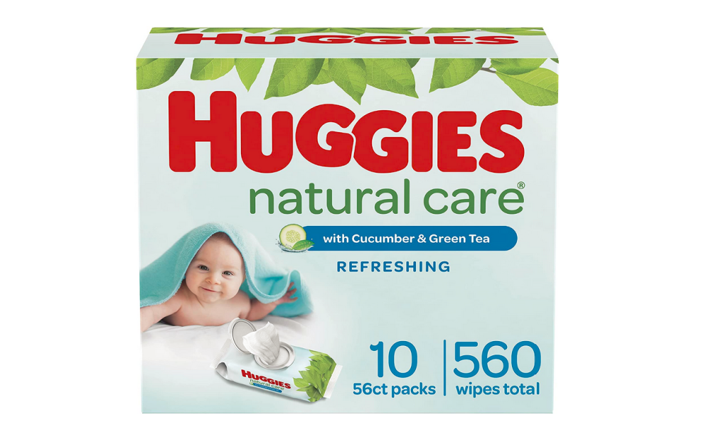 Baby Wipes, Huggies Natural Care Refreshing Baby Diaper Wipes,  Hypoallergenic, Scented, 10 Flip-Top Packs (560 Wipes Total)