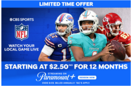 $2.50/Month for 12 Months Paramount+ Subscription | Watch NFL Games Live