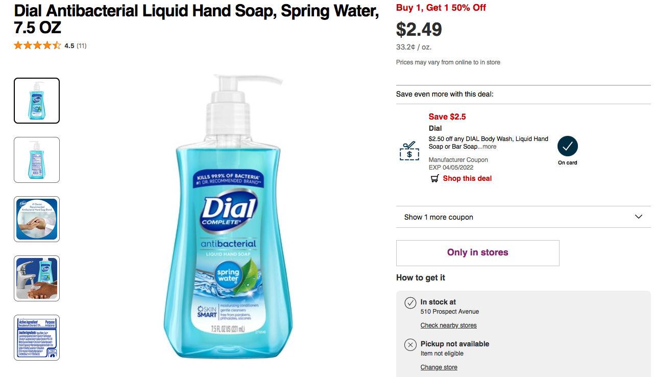 Dial soap online cvs