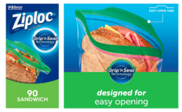 Stock Up Price + 25% Off Coupon! Ziploc Sandwich and Snack Bags, 90 Count