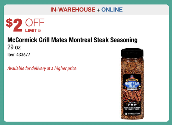 McCormick Grill Mates Montreal Steak Seasoning (29 oz.)