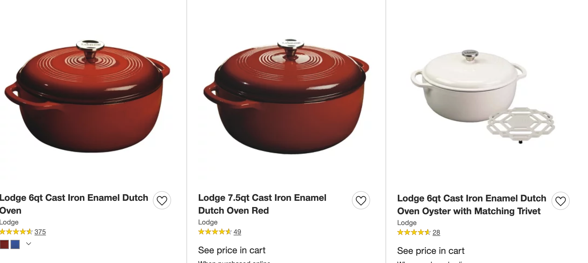 Lodge 6qt Cast Iron Enamel Dutch Oven Red : Target