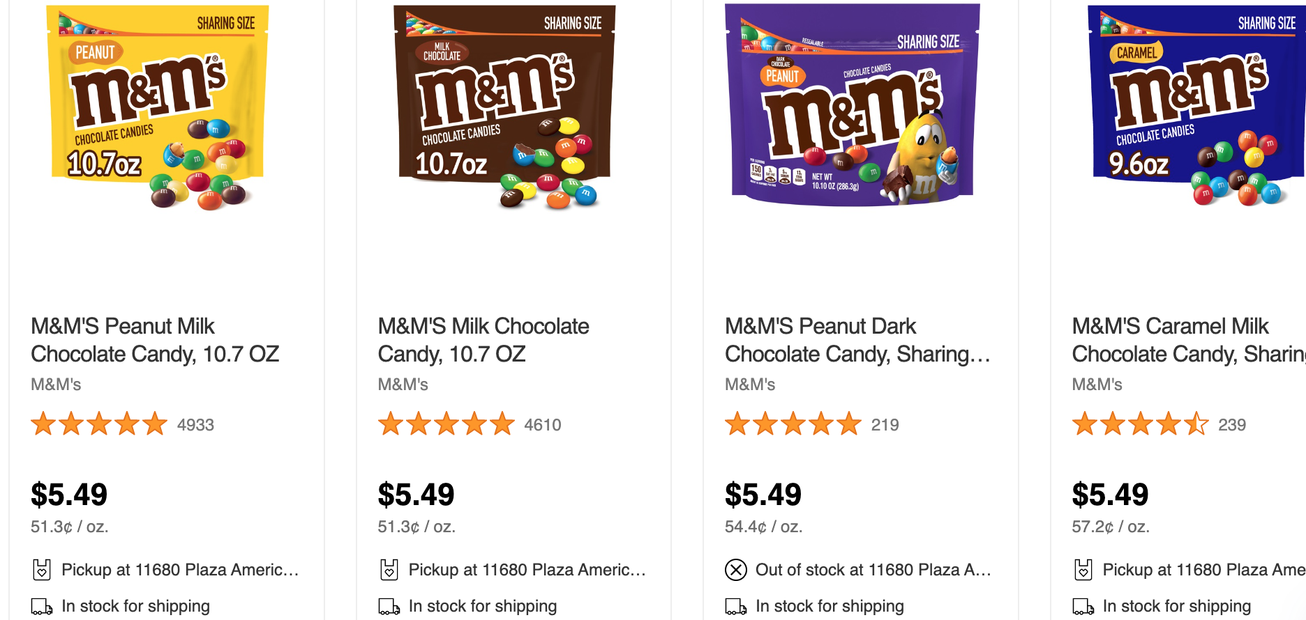 M&M's Milk Chocolate Candies 10.7oz : Snacks fast delivery by App or Online