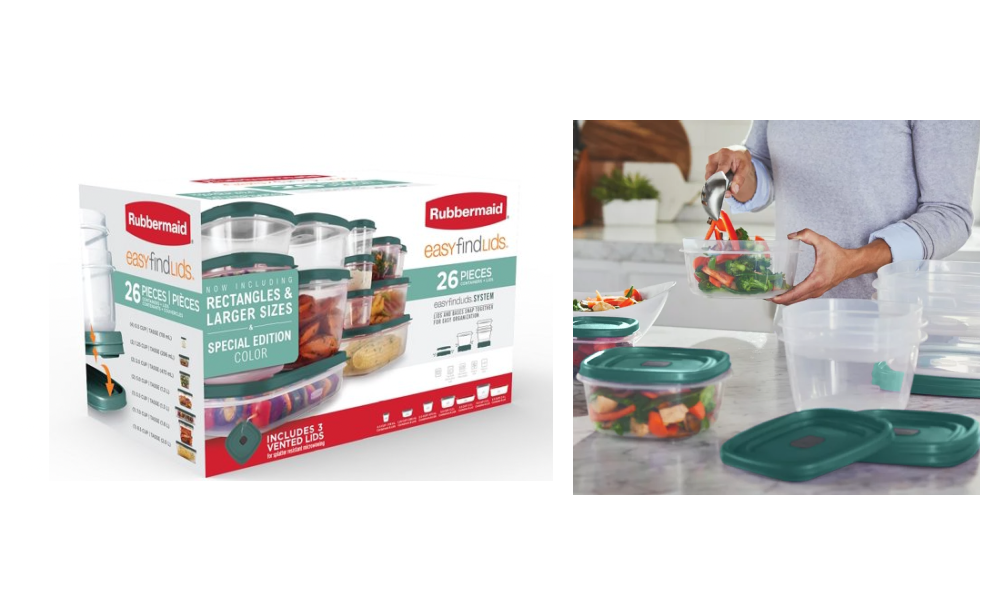 Rubbermaid® Easy Find Lids Clear/Red Food Storage Set, 12 pc