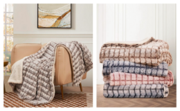 Royal Luxe Reversible Micromink to Faux-Sherpa Tie-Dye Throw, 50" x 60" now $8.99 (Reg. $35) at Macy's