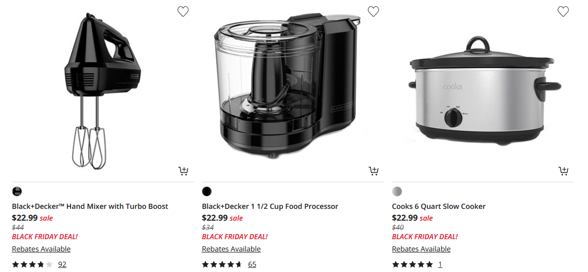 Early Black Friday Deal Small Appliances 12.99 after Rebate Reg