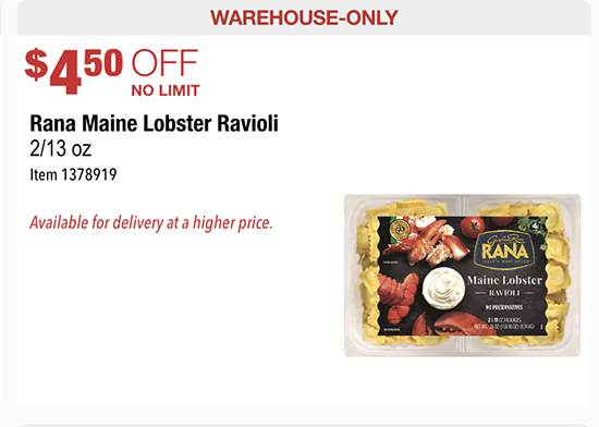 Costco: Hot Deal on Rana Maine Lobster Ravioli – $4.50 off!!