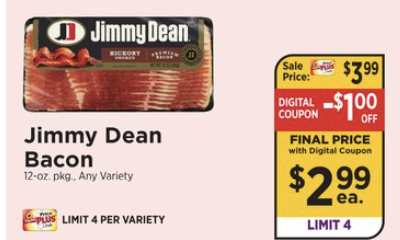 Jimmy Dean Bacon Just $2.99 at ShopRite! | Living Rich With Coupons®