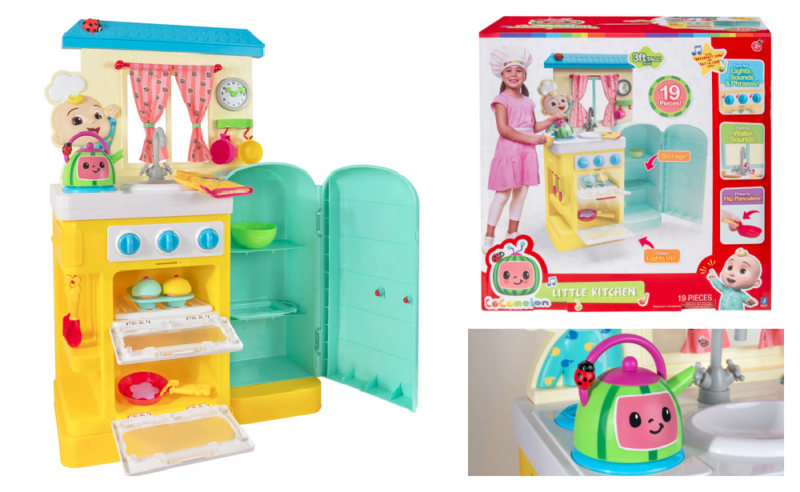 cocomelon 3' little kitchen playset with light and sound