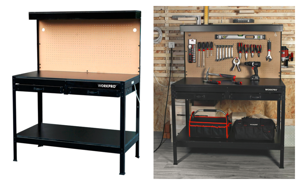 WORKPRO Multi Purpose 48in Workbench with Work Light $99 Shipped (Reg.  $199)