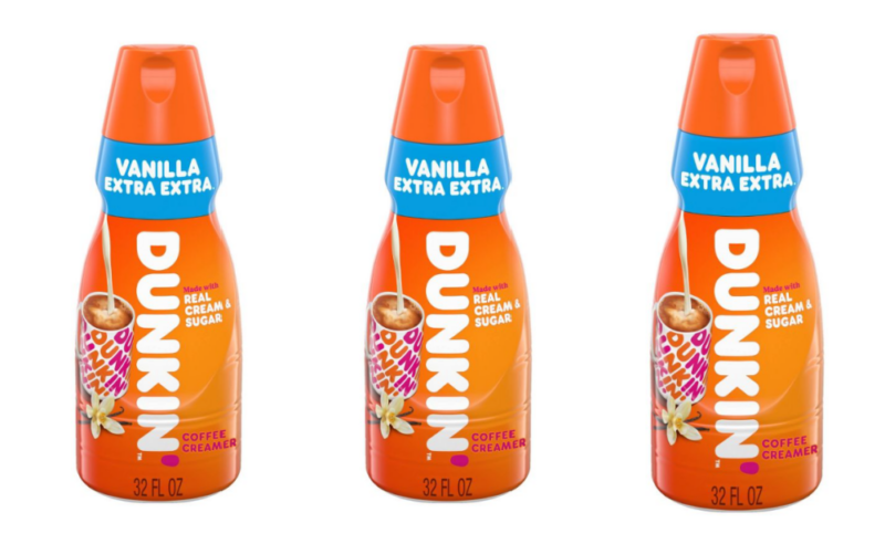 Dunkin’ Donuts Extra Extra Vanilla Coffee Creamer – 32 fl oz just $1.99 ...