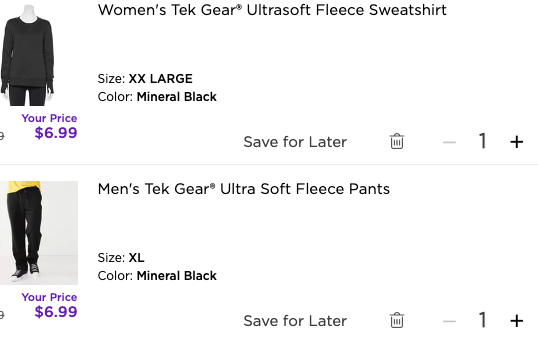 Tek Gear Gray Athletic Pants for Women