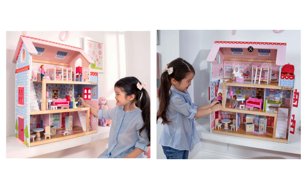 KidKraft Chelsea Doll Cottage Wooden Dollhouse with 16 Accessories