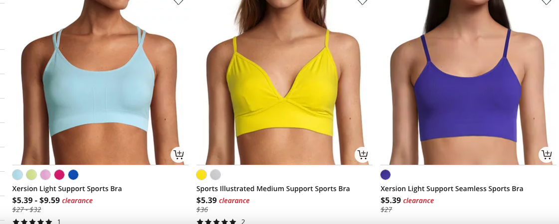 Xersion Light Support Seamless Sports Bra