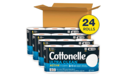 Stock Up Price! Extra 20% Off Coupon | Cottonelle Ultra Clean Toilet Paper (24 Family Mega Rolls = 132 Regular Rolls) (4 Packs of 6) {Amazon}