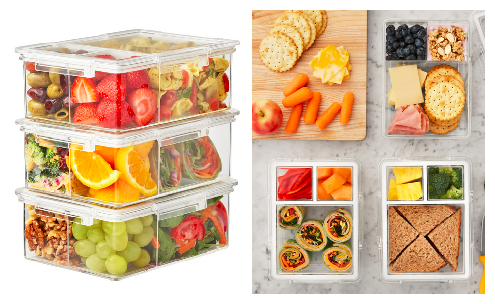 The Home Edit Bento Box Clear Plastic Food Storage Containers - Walmart  Finds