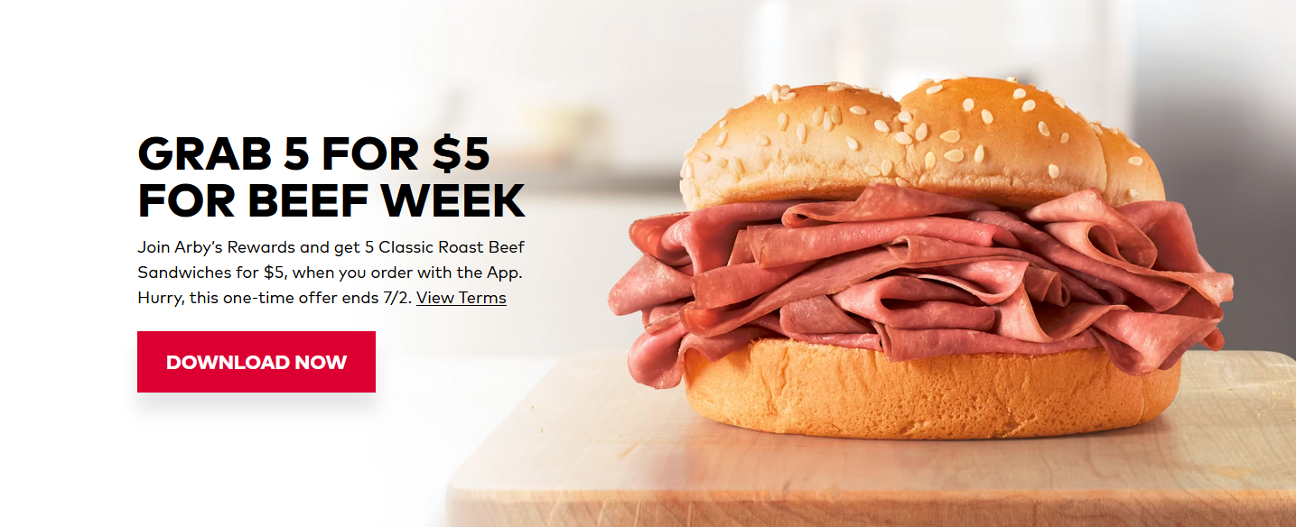 Classic Roast Beef Sandwiches 5 for $5 at Arby’s! | Living Rich With ...