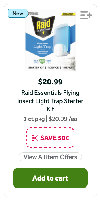 Raid Essential Flying Insect Light Trap Refills - Shop Insect