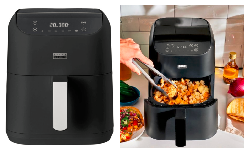 Bella Pro Series 6-qt. Digital Air Fryer with Stainless Finish