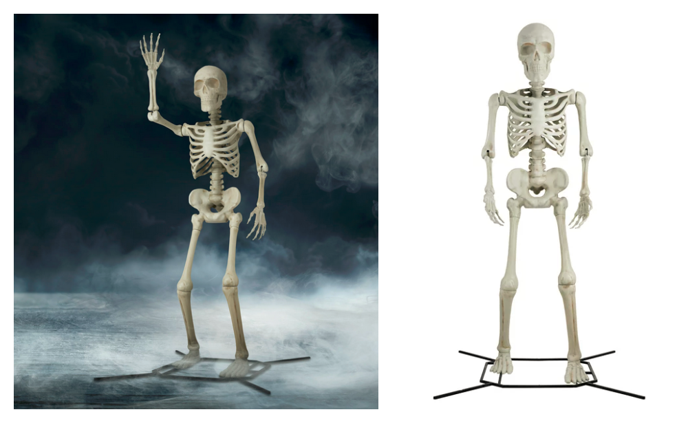 Way To Celebrate 10ft Giant Poseable Skeleton, Outdoor Halloween Decoration  