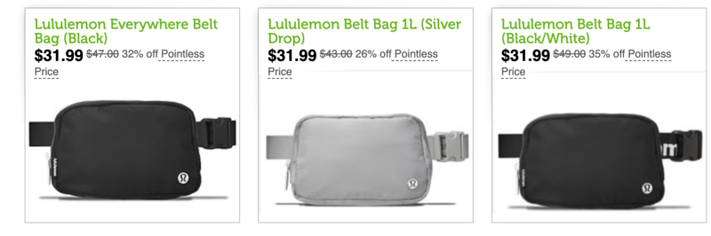 Lululemon Belt Bag 1L (Black/White)