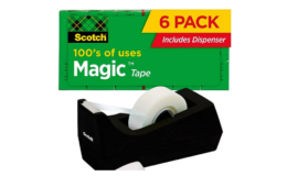 Stock Up for the Holidays! Black Friday Day Deal | 59% Off Scotch Magic Tape, 6 Tape Rolls With Dispenser