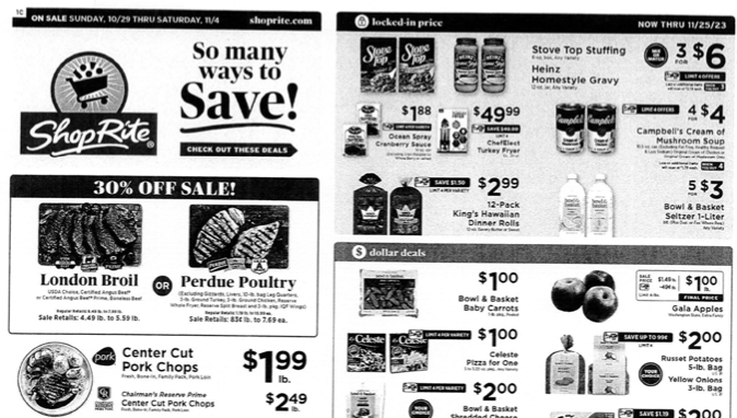 ShopRite Preview Ad for the week of 10/29/23