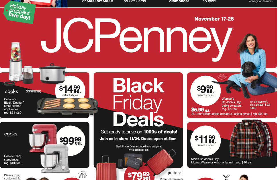 JC Penney Black Friday Ad Released with Early Access November 3rd! - CN  Deals & Coupons