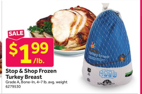 Save on Stop & Shop Young Whole Turkey Breast Bone-In Frozen Order