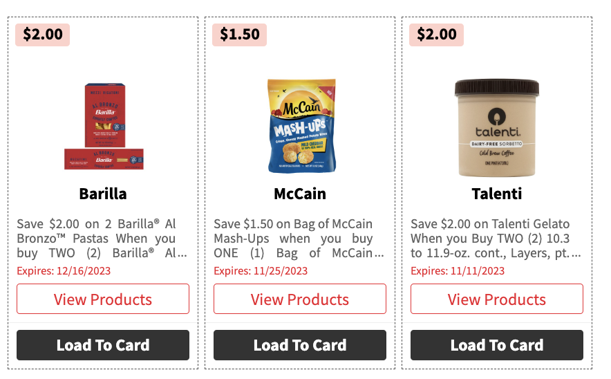 Over $250 in New ShopRite eCoupons -Save on Barilla, McCain, Talenti & More