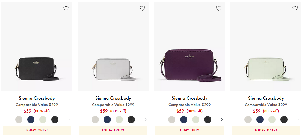 Kate Spade Sienna Crossbody Bag $59