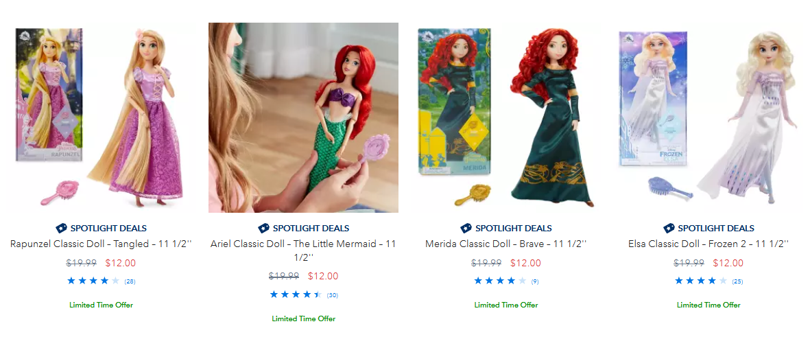Classic Dolls only $12 (reg. $19.99) at Shop Disney!