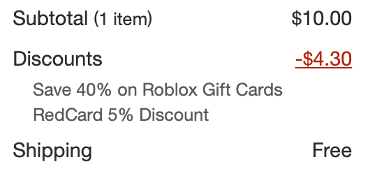 roblox 40 percent gift card at target｜TikTok Search