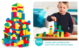 Walmart Early Black Friday | Melissa & Doug Wooden Building Blocks Set - 100 Blocks just $10 (Reg. $27.99)