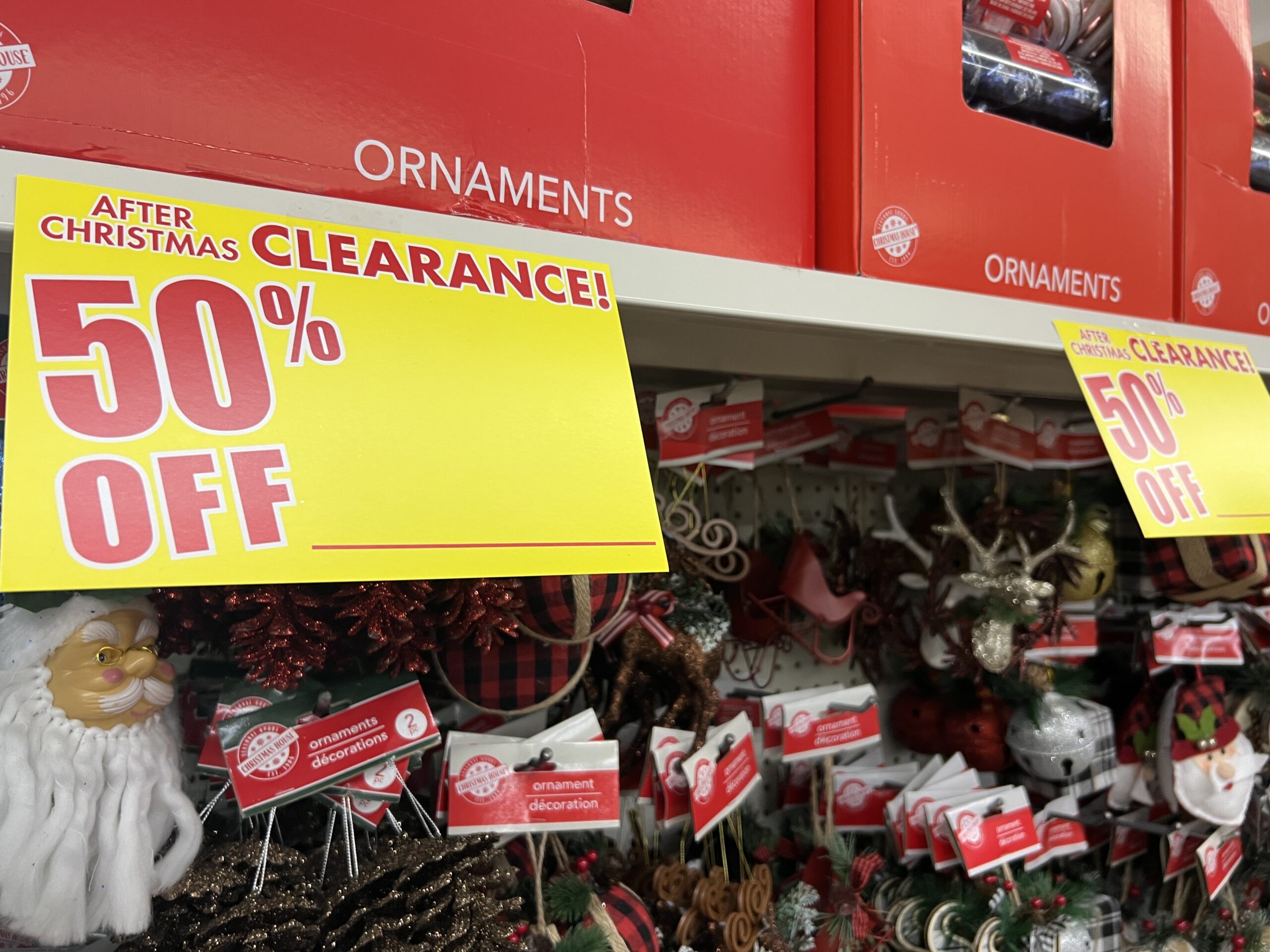 TARGET 50% OFF CHRISTMAS DECOR AFTER CHRISTMAS CLEARANCE SALE SHOP