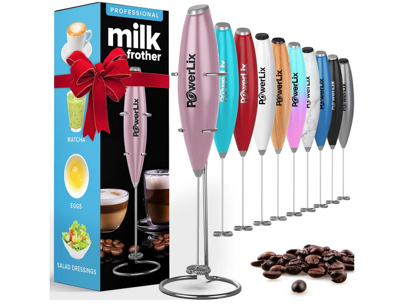 Bistro@Home Milk Frother Handheld, Frother for Coffee Drink Mixer