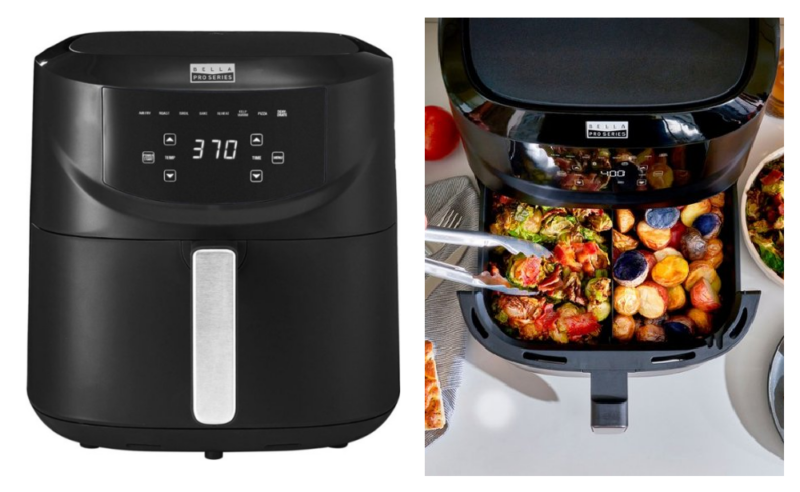 Bella Pro Series – 8-qt. Digital Air Fryer With Divided Basket In Black 