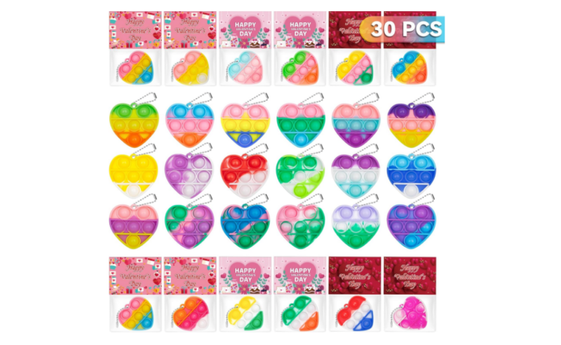 51% Off Piccircuit 30 Pack Heart Pop Keychain Valentines Gifts For Kids 