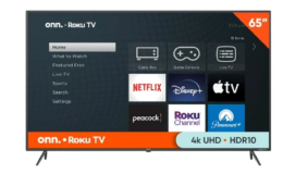 onn. 65” Class 4K LED Roku Smart TV only $298 at Walmart