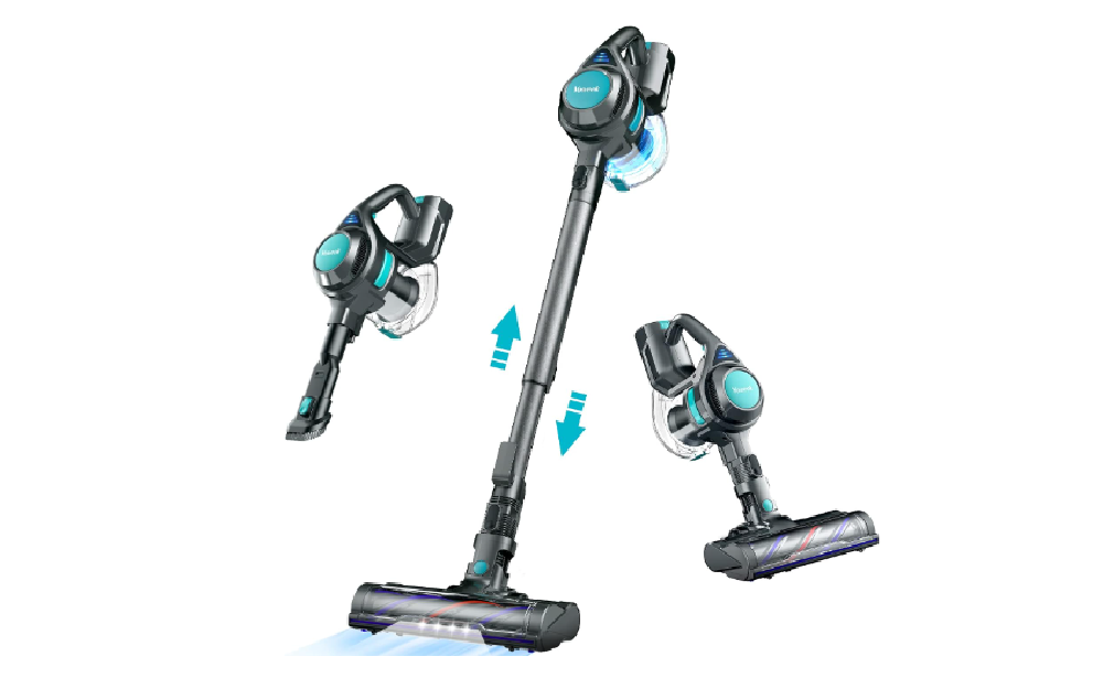 Voweek Cordless Vacuum Cleaner, Lightweight Stick Vacuum Cleaner with  Powerful Suction, Detachable Battery, LED Brush, 1.3L Dust Cup, 4 in 1  Handheld