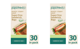 Paperbird Storage, Freezer, Sandwich and Snack Zipper Bags Just $0.99 at ShopRite!