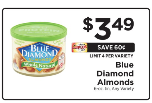 Blue Diamond Almonds 6oz Can as Low as $1.74 at ShopRite! | Living Rich ...