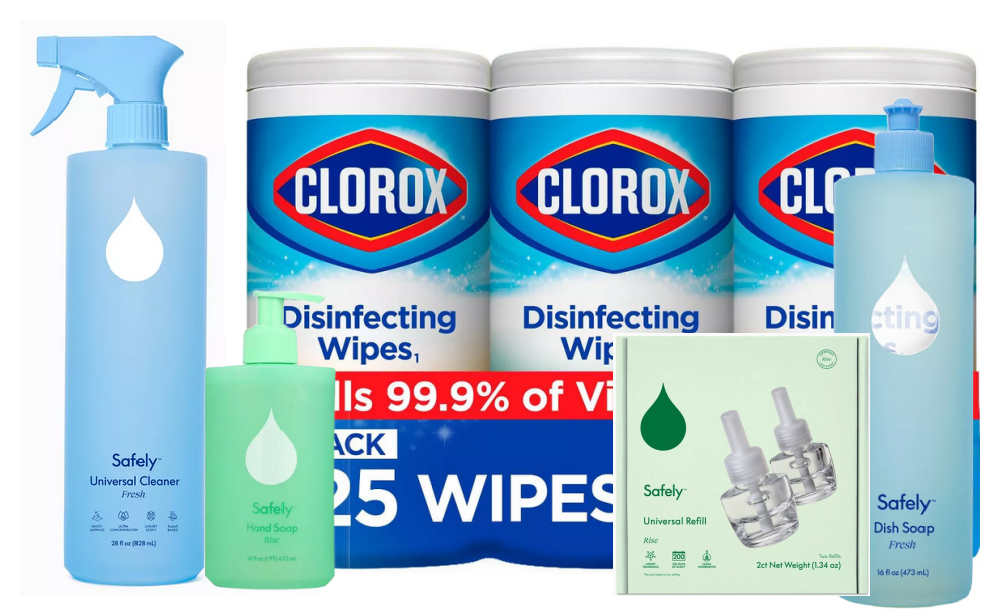 Pay 22.18 for 40.45 in household! HOT Deal on Safely & Clorox at