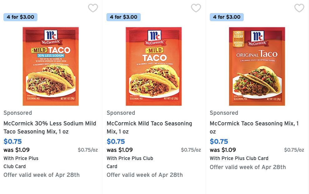 McCormick Taco Seasoning Packets Just $0.50 at ShopRite! {Ibotta Rebate ...