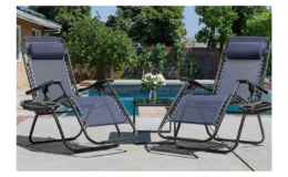 Devoko 2 Pack Steel Patio Zero Gravity Chair $49.99 | $25 Each! Great for Father's Day!